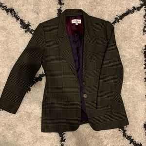 Vintage plaid wool blazer